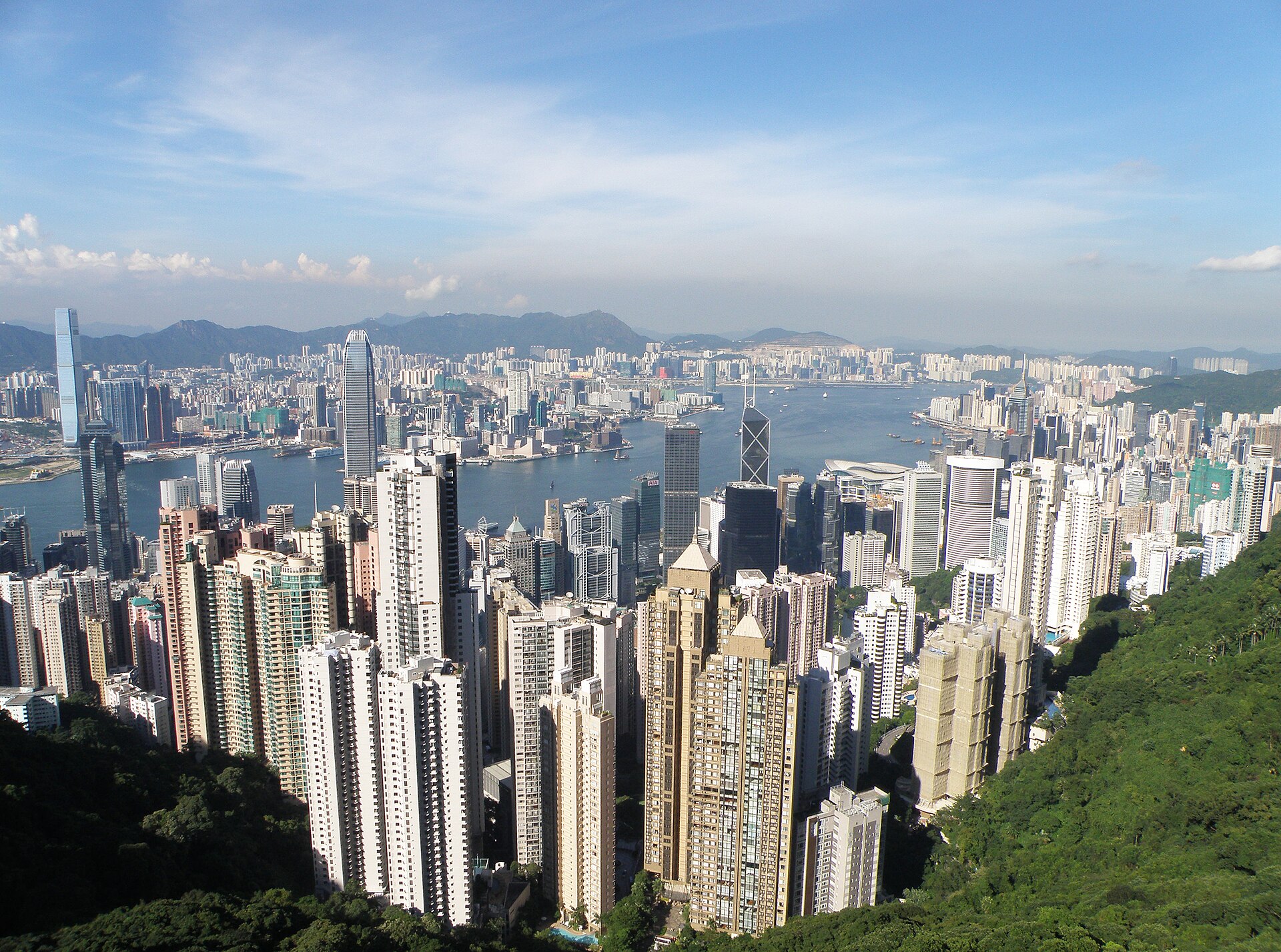 Hong Kong Island and Victoria Harbour seen from Victoria Peak