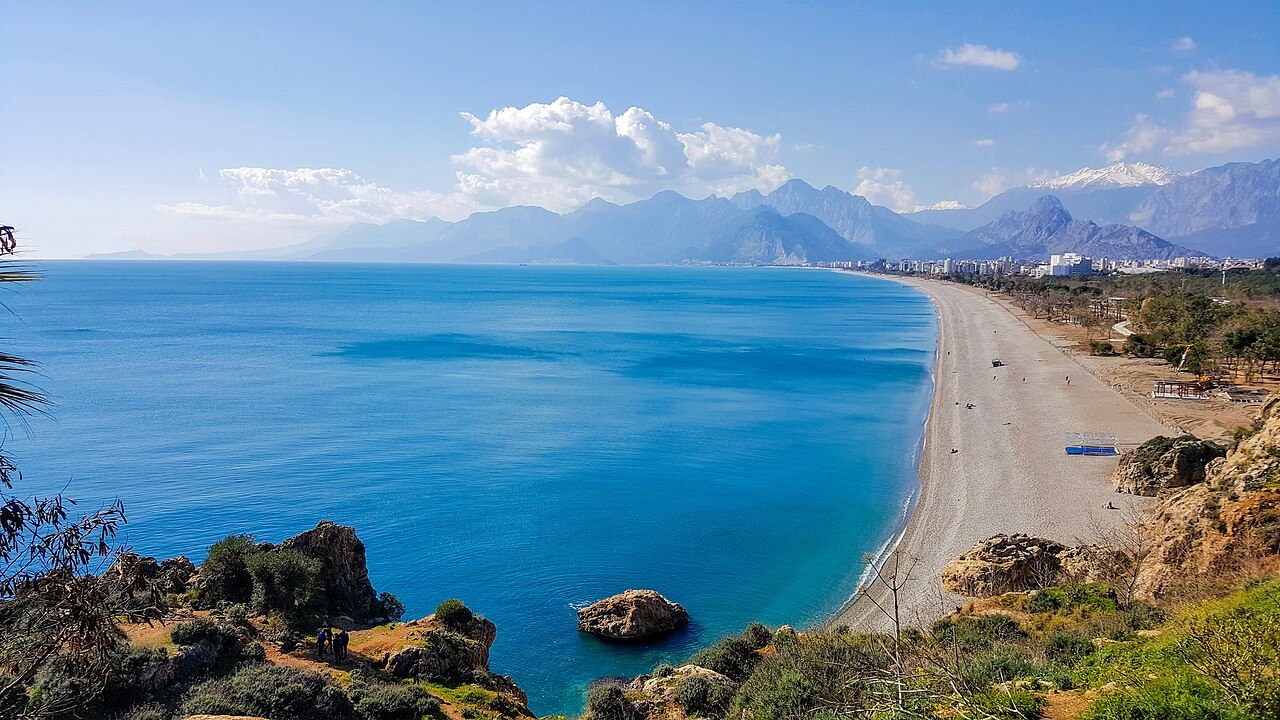 Antalya coastline and Konyaaltı beach
