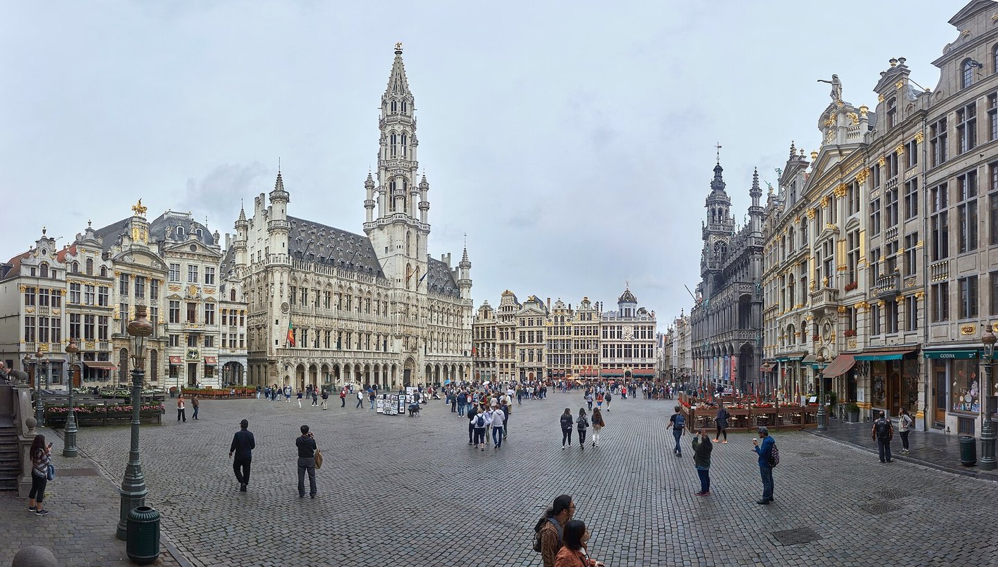 The historic Grand Place in Brussels