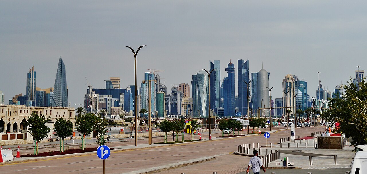 Doha skyline seen from the Corniche