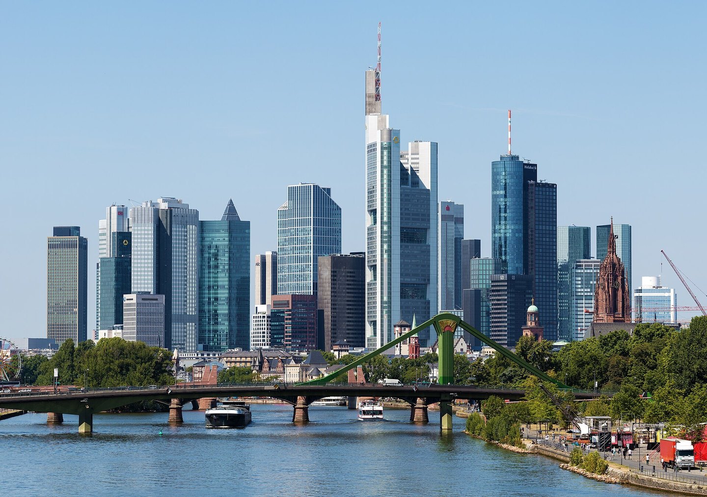 Frankfurt skyline above the River Main