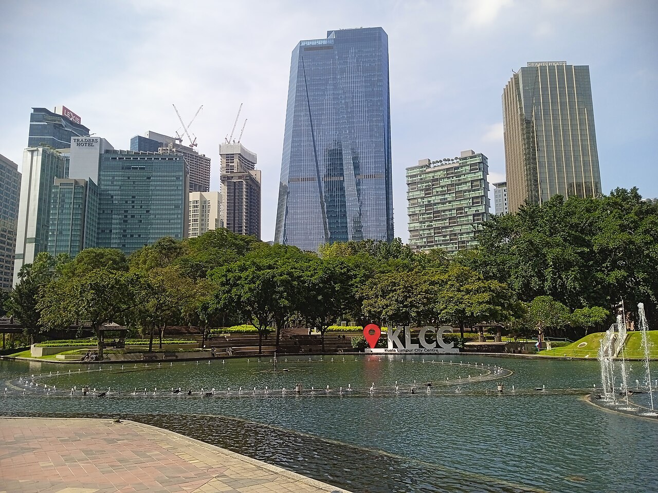 KLCC Park and the surrounding skyline in Kuala Lumpur