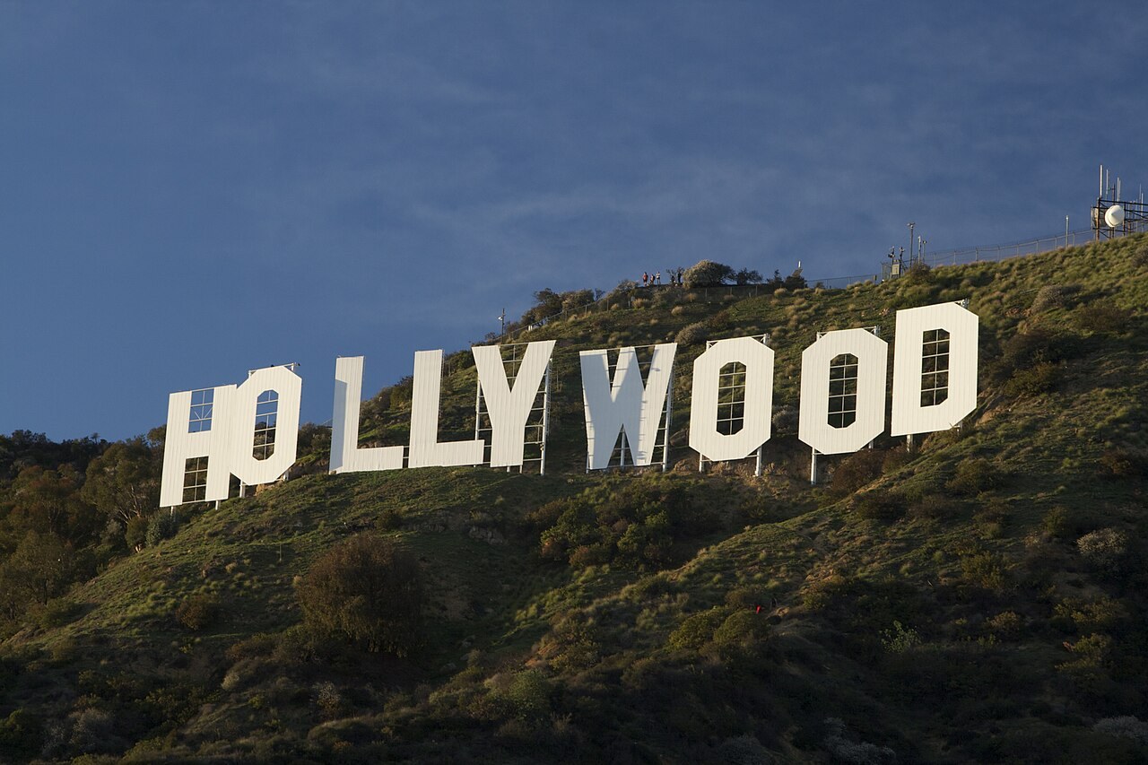 The Hollywood sign above Los Angeles