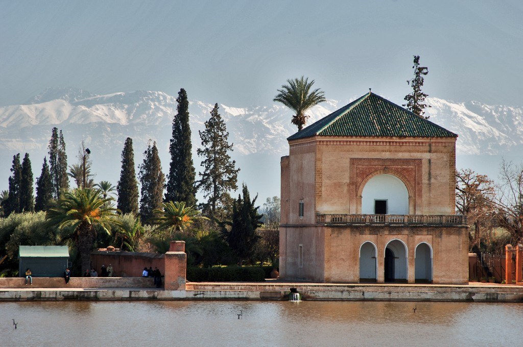 The Menara gardens and pavilion in Marrakech