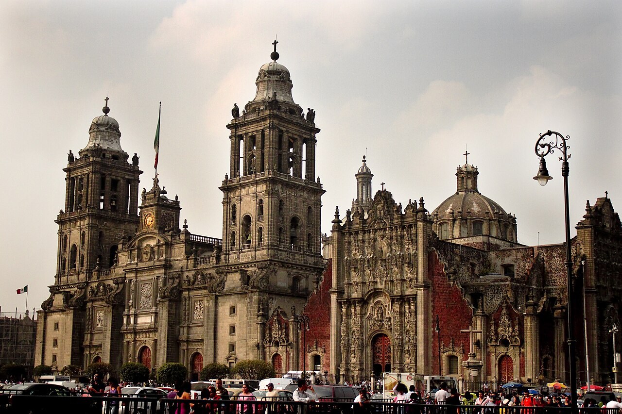 The Metropolitan Cathedral in central Mexico City