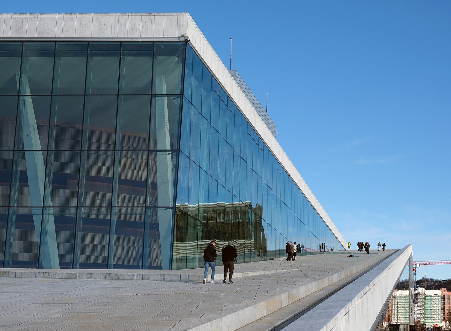 Oslo Opera House beside the Oslofjord