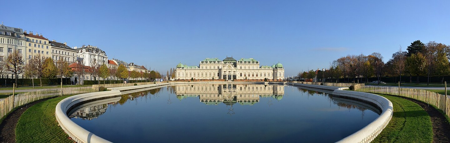 Belvedere Palace and gardens in Vienna
